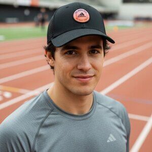 Adidas Black Cap 90288 “The Brand with the Three Stripes” Adjustable Hat